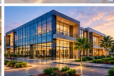 Modern commercial building exterior