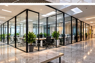 Premium finished commercial office with glass partition systems